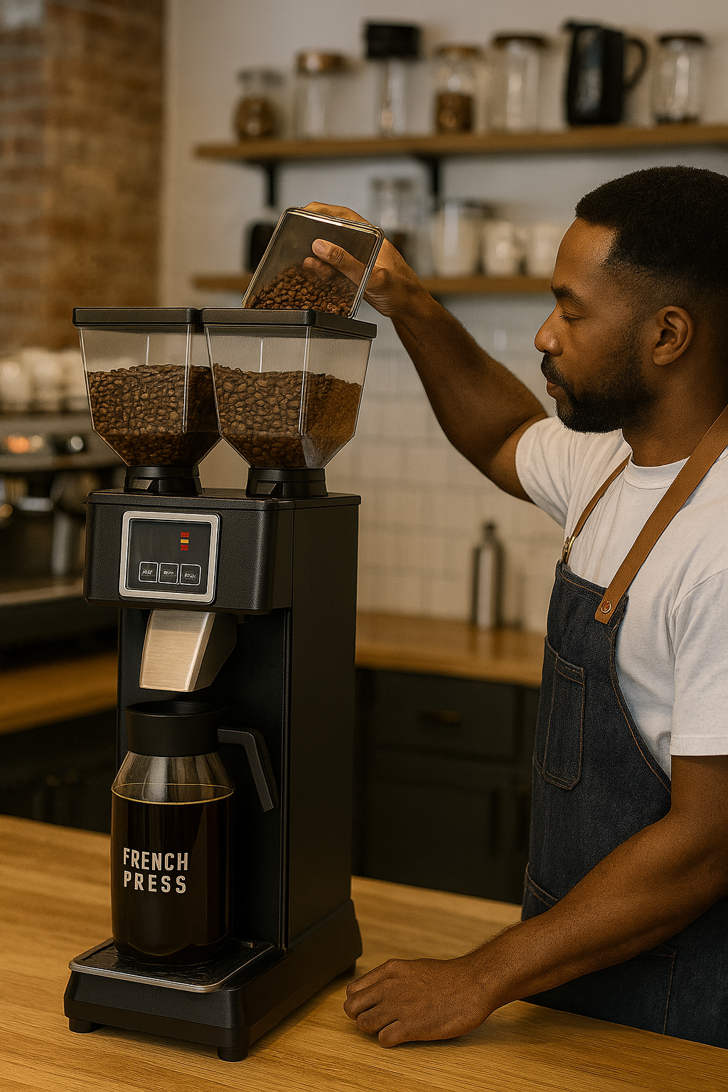 Chadron French Press Coffee Grinder with 6 lb. Double Hopper - 120V