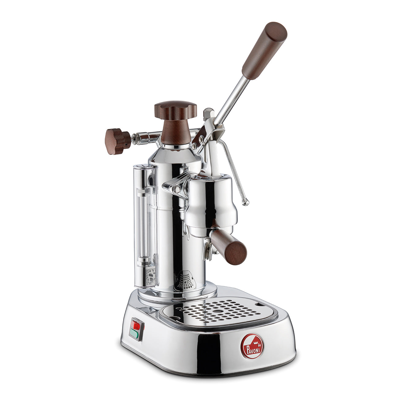 La Pavoni Europiccola EPW 8 Chrome Lever Espresso Machine with Wood Accents