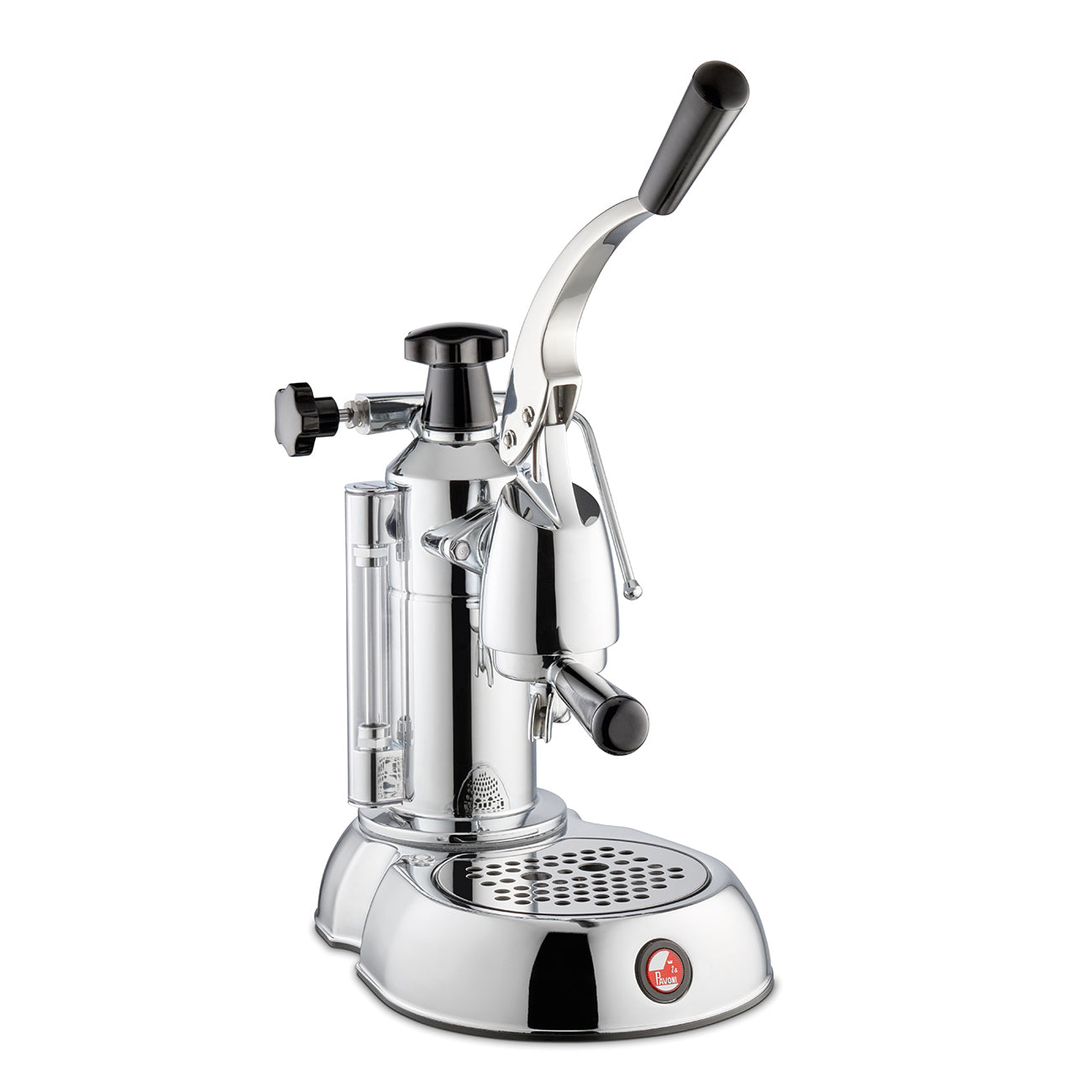 La Pavoni Stradivari ESC 8 8-Cup Chrome Black Lever Coffee Machine