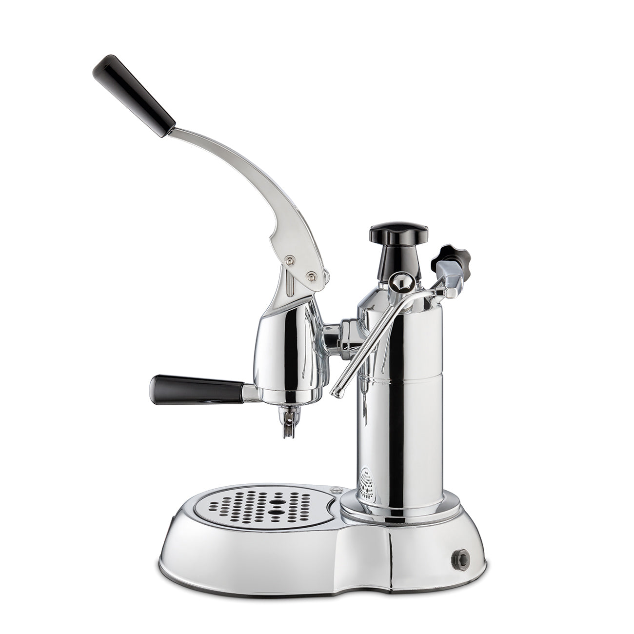 La Pavoni Stradivari ESC 8 8-Cup Chrome Black Lever Coffee Machine