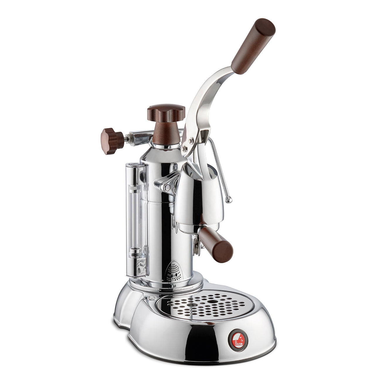 La Pavoni Stradivari ESW 8 8-Cup Europiccola Chrome Wood Lever Espresso Machine