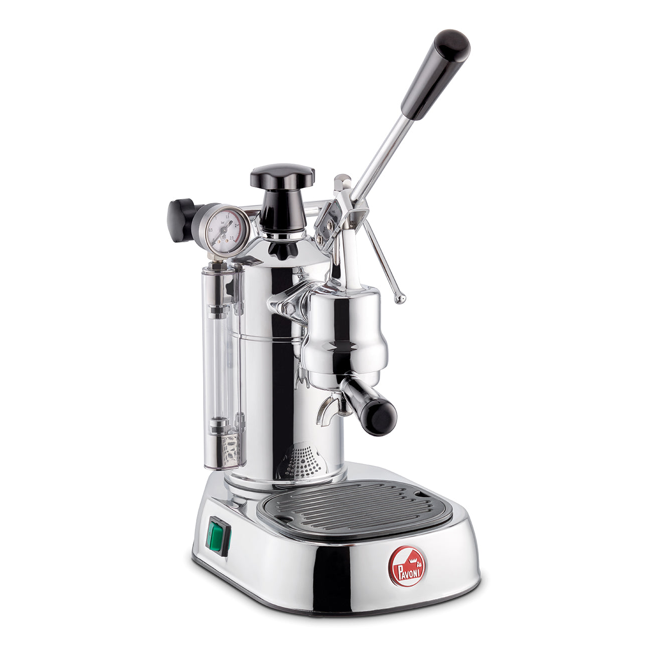 La Pavoni Professional PC 16 Chrome & Black 16-Cup Lever Espresso Machine