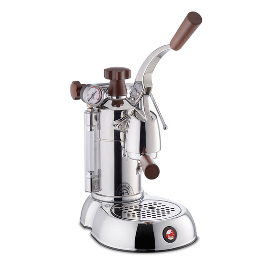 La Pavoni Stradivari PSW 16 Professional 16-Cup Chrome Wood Lever Espresso Machine